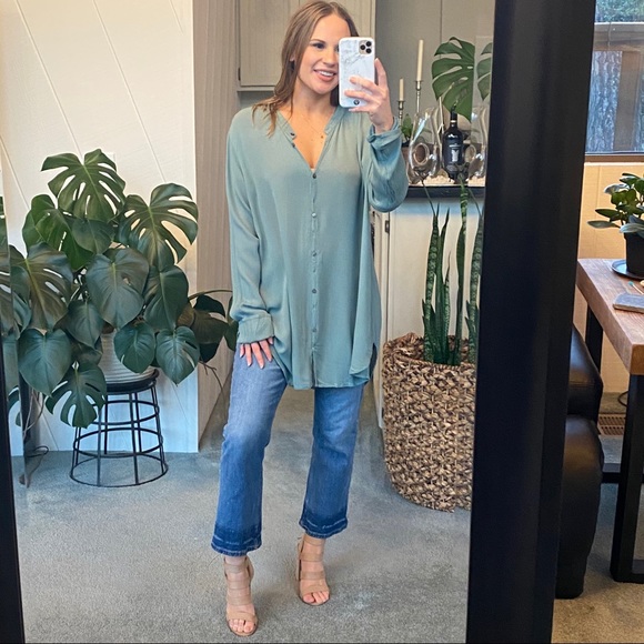 O'Neill Tops - O’Neill Sage Green Button Down Long Sleeve